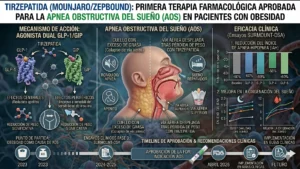 Tirzepatida Aprobada para Apnea Obstructiva del Sueño